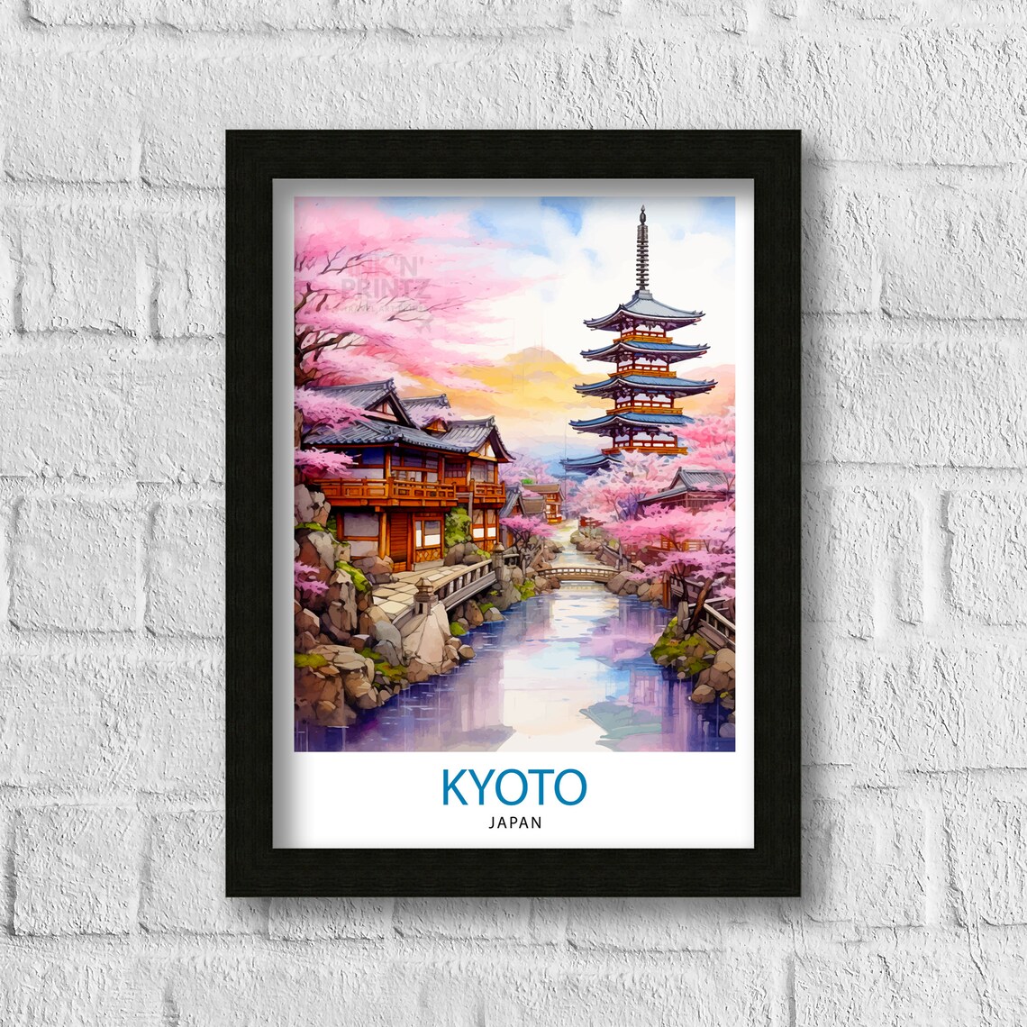 Kyoto Japan Travel Poster, Kyoto Art Print - Image 3