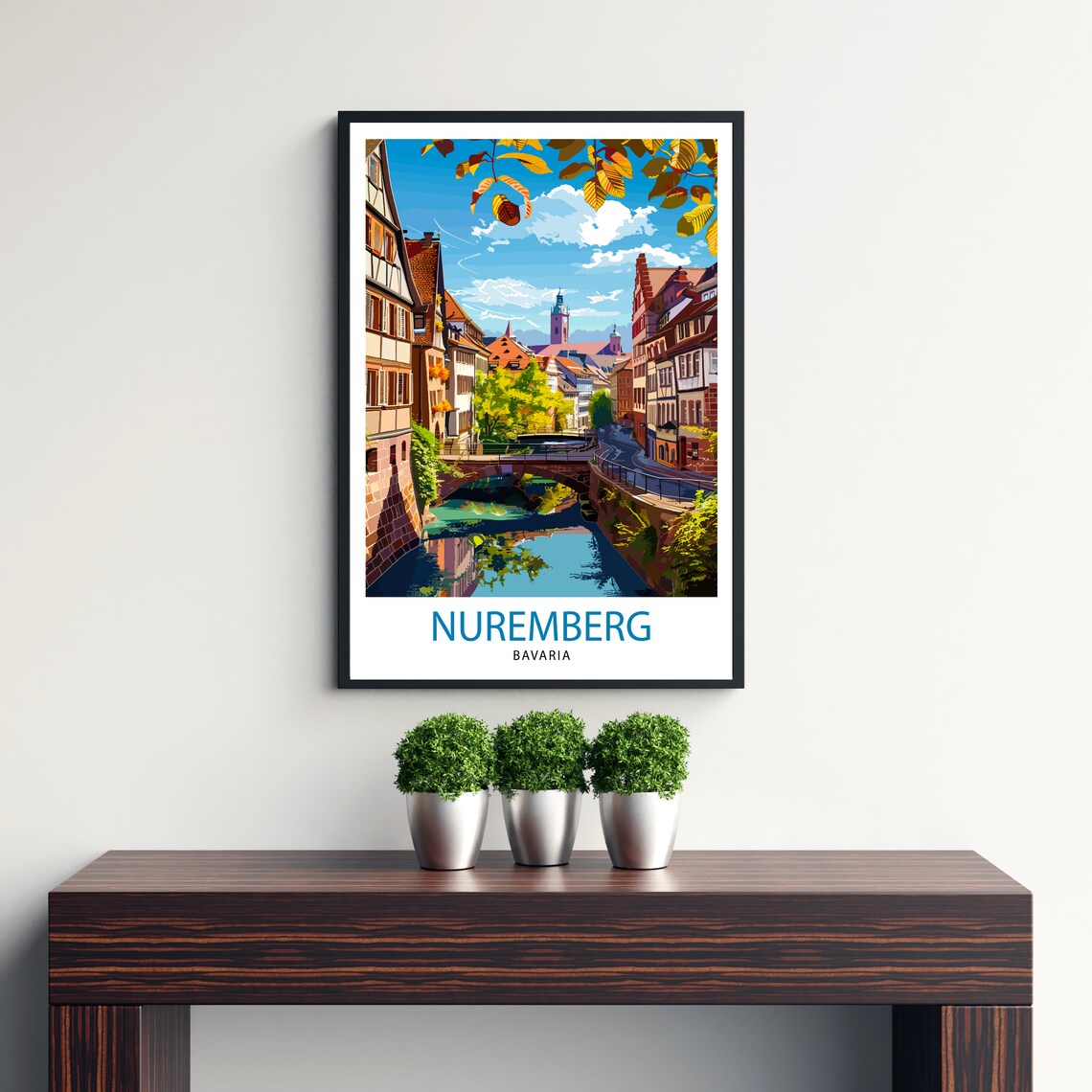 Nuremberg Germany Travel Poster, European Wall Decor - Image 3