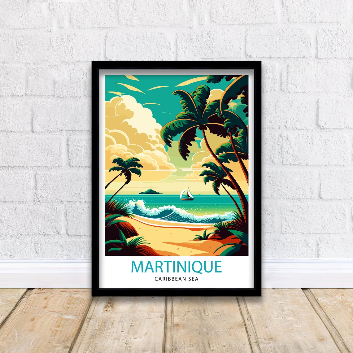 Martinique Travel Poster, Island Wall Decor - Image 3