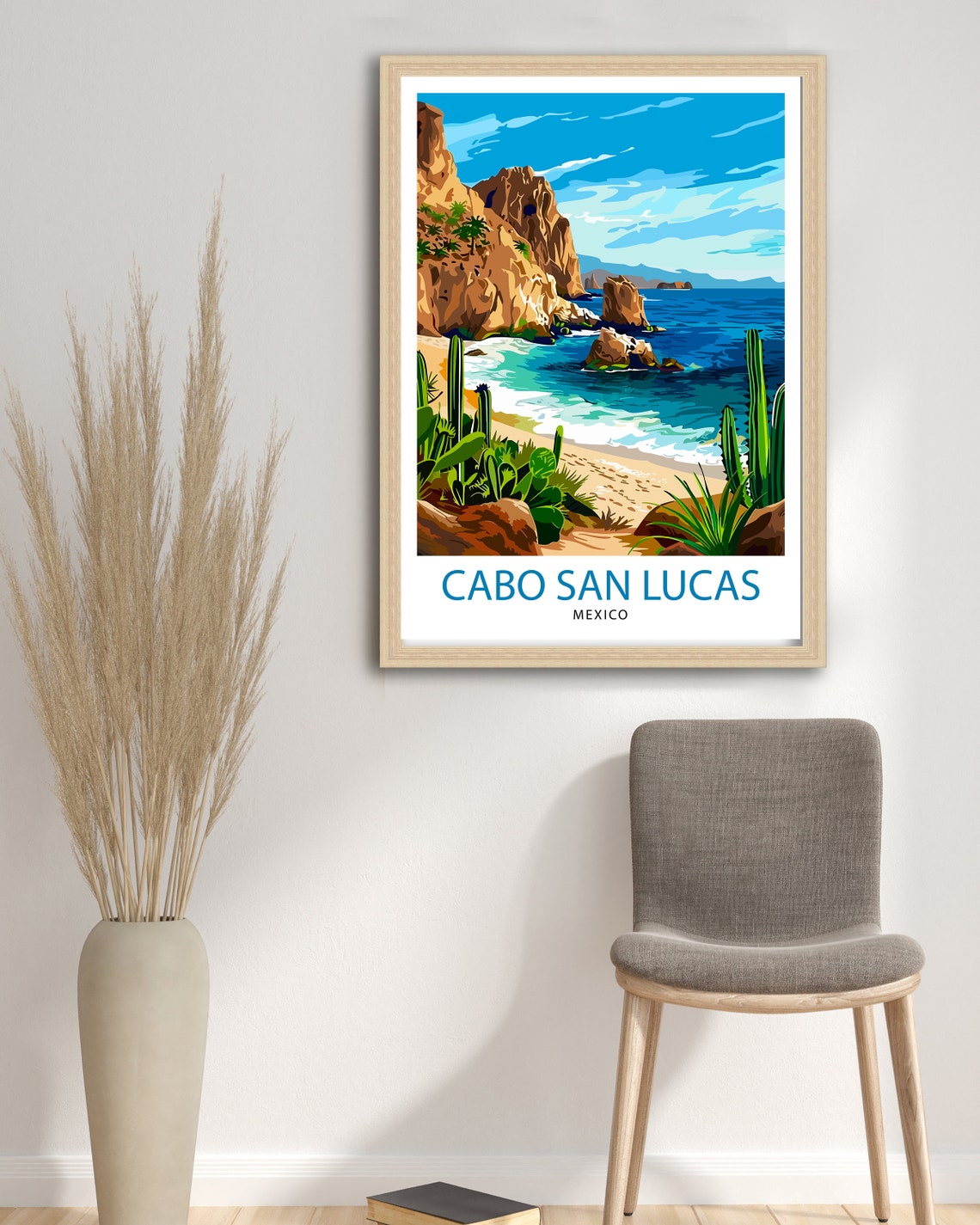 Cabo San Lucas Mexico Desert Coast Rocky Bay Beach Scene Poster - Image 2