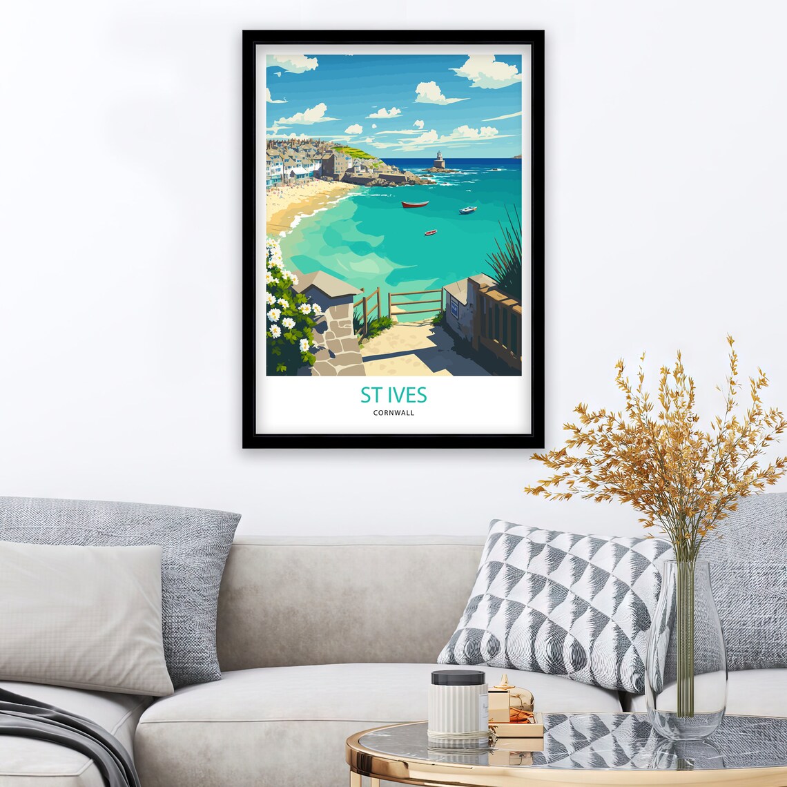 St Ives Cornwall Travel Poster, Travel Poster - Image 2