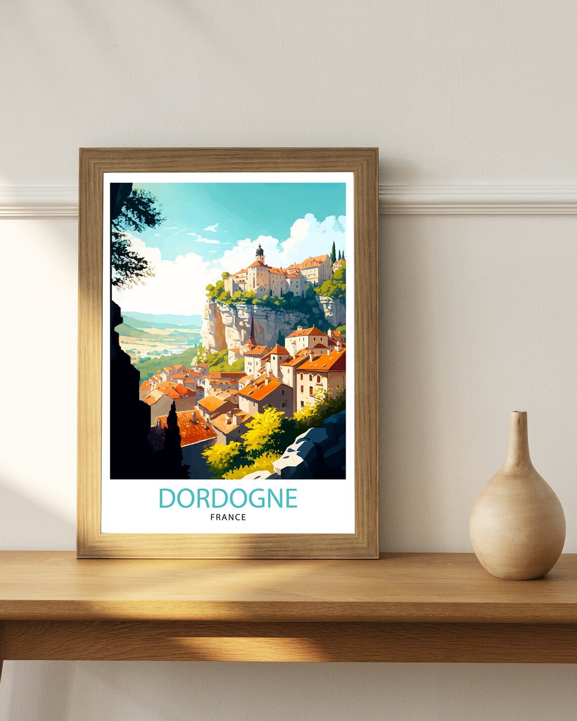 Dordogne France Travel Poster, Europe Wall Decor - Image 2