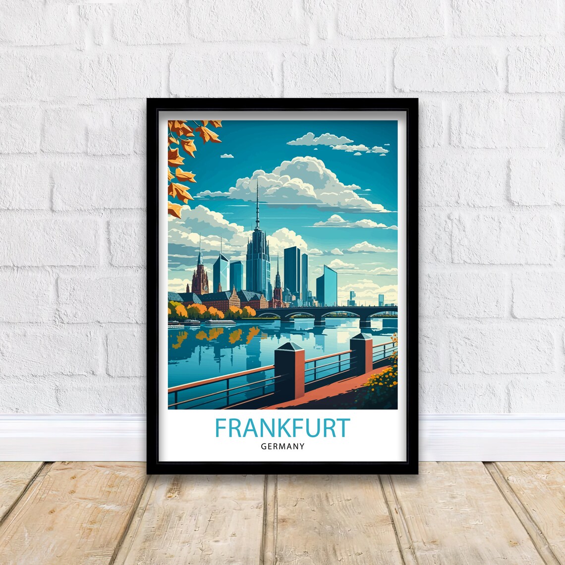 Frankfurt Germany Travel Poster, Home Living Decor - Image 2