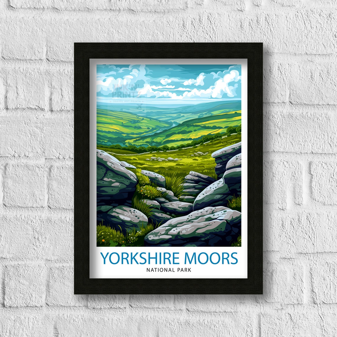 Yorkshire Moors National Park Rolling English Countryside Poster - Image 3