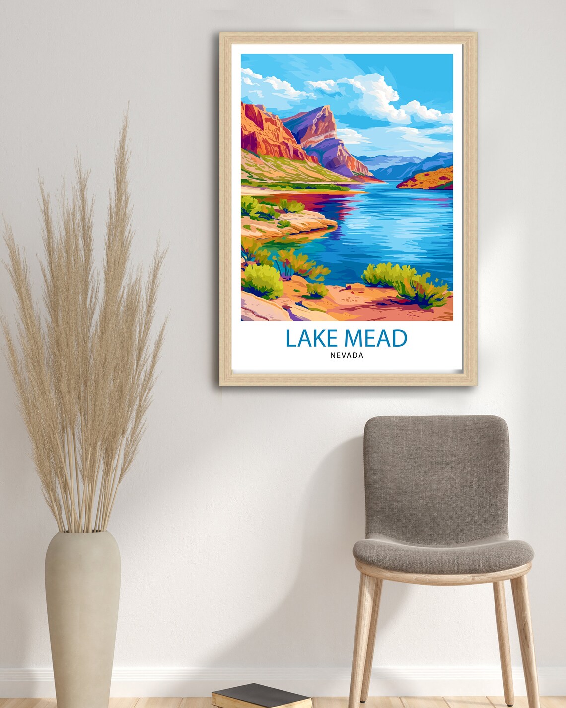Lake Mead Nevada Red Rock Canyon Reservoir Desert Water Poster - Image 2