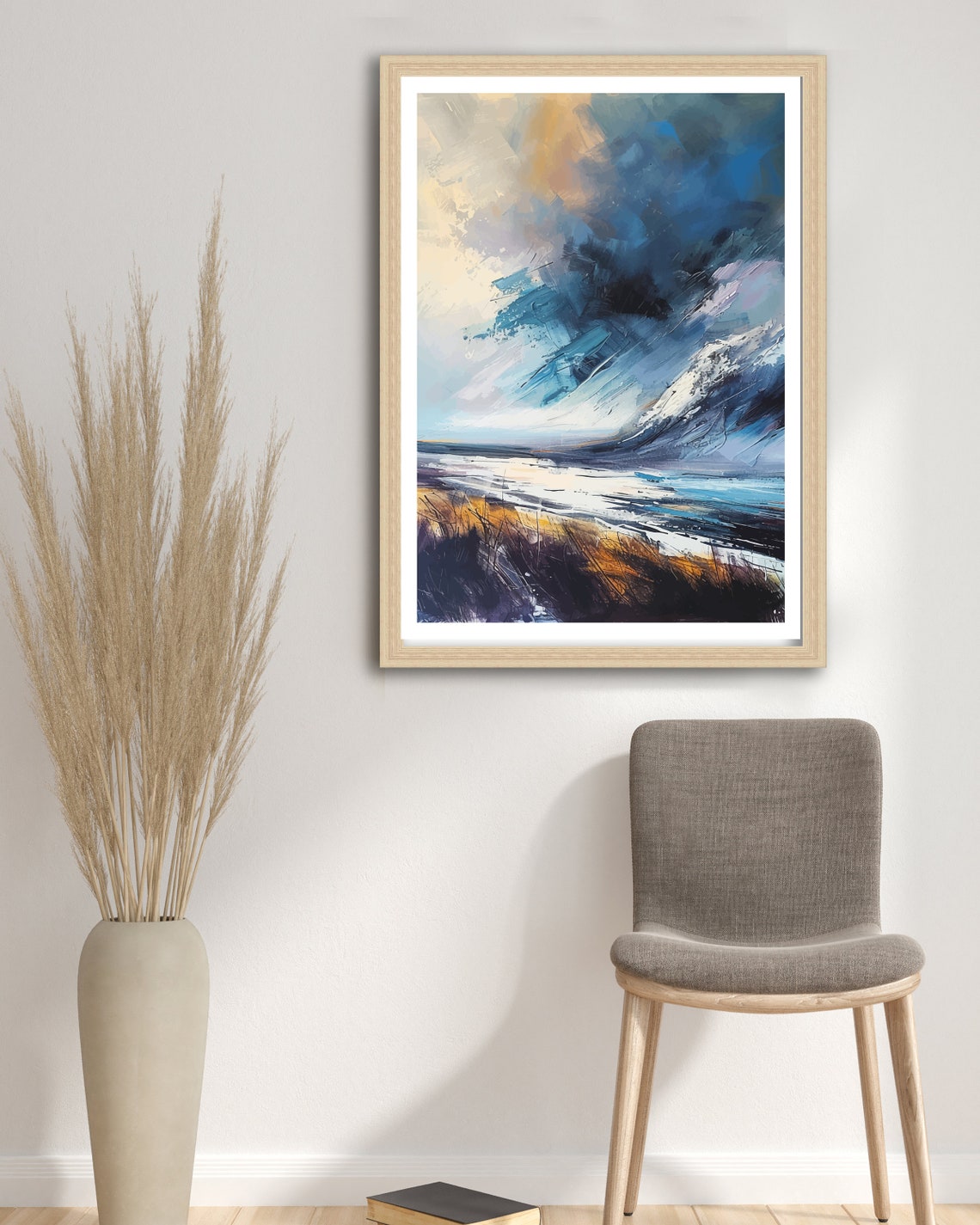 Ben Nevis Scotland Mountain Abstract Blue Summit Valley Poster - Image 2