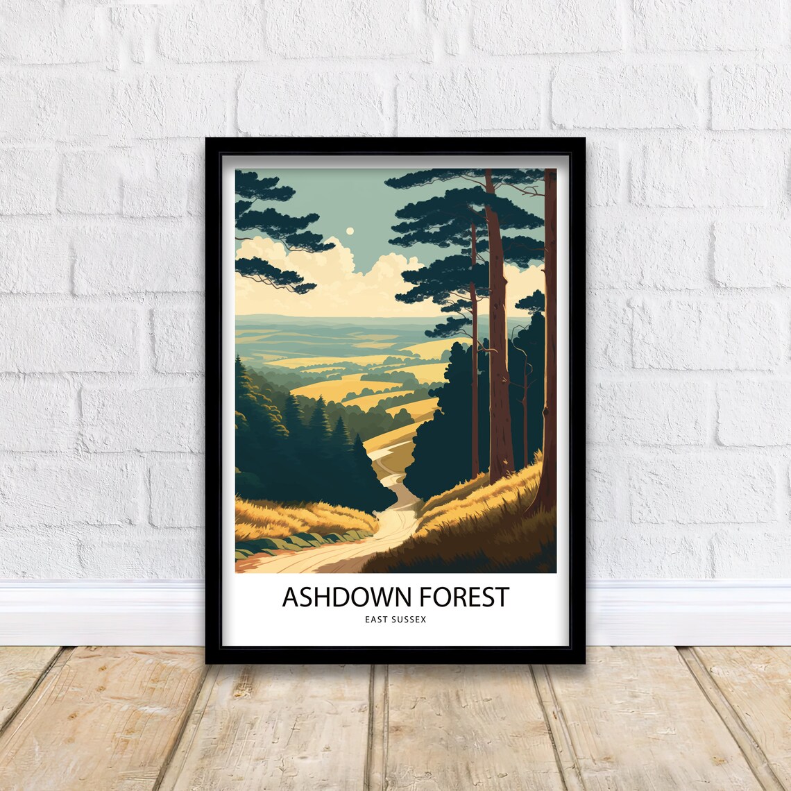 Ashdown Forest English Countryside Travel Poster - Image 2