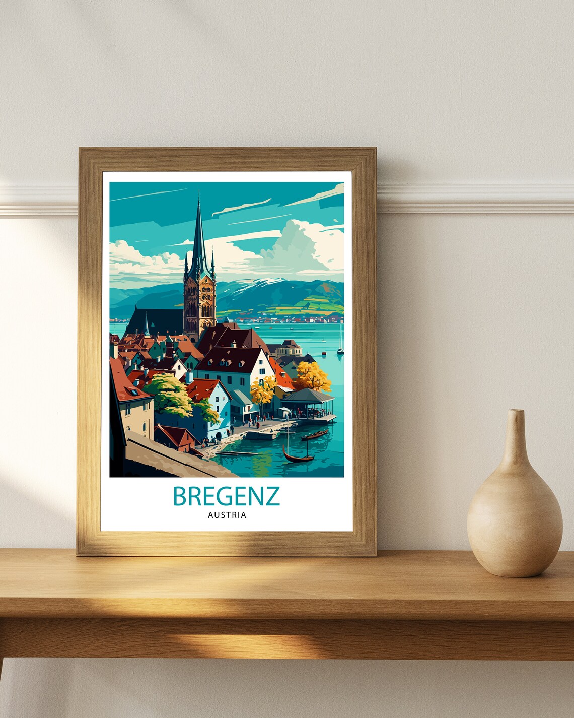 Bregenz Austria Travel Poster, Europe Wall Art Print - Image 3