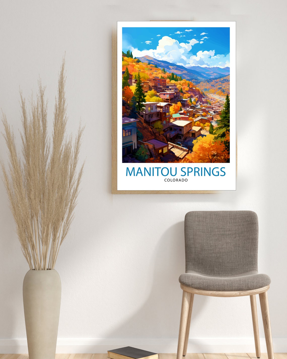 Manitou Springs Colorado Autumn Mountain Town Fall Vista Poster - Image 3
