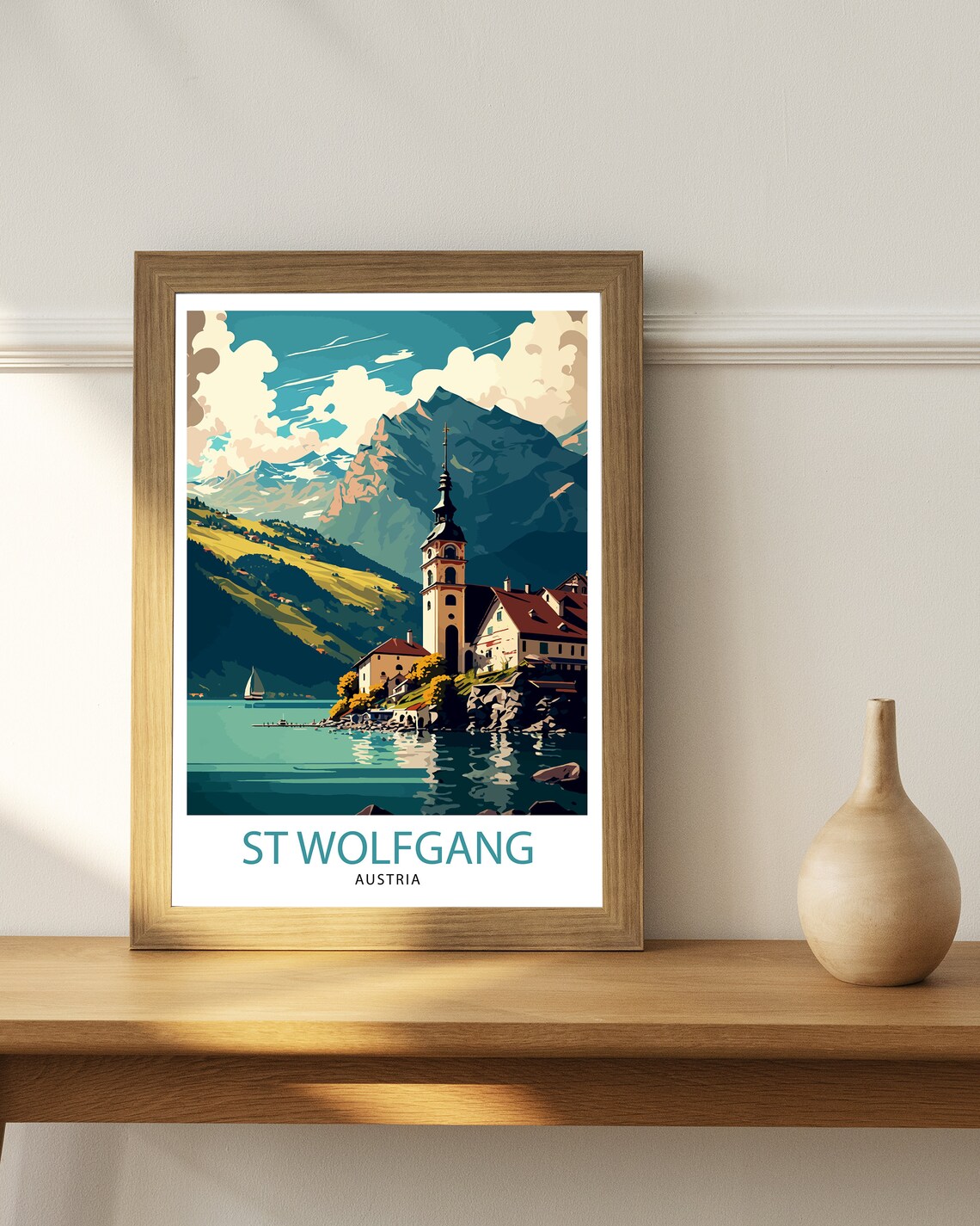 Saint Wolfgang Travel Poster, Austria Place Print - Image 2