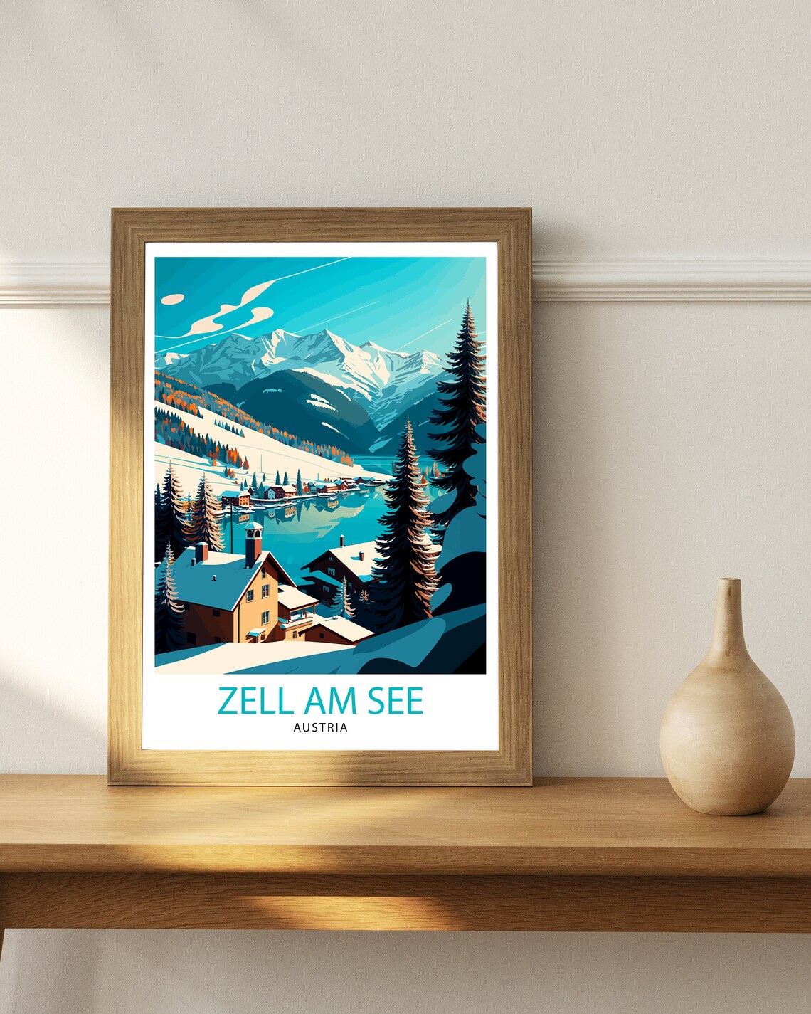 Zell Am See Austria Travel Poster, Wall Decor - Image 3