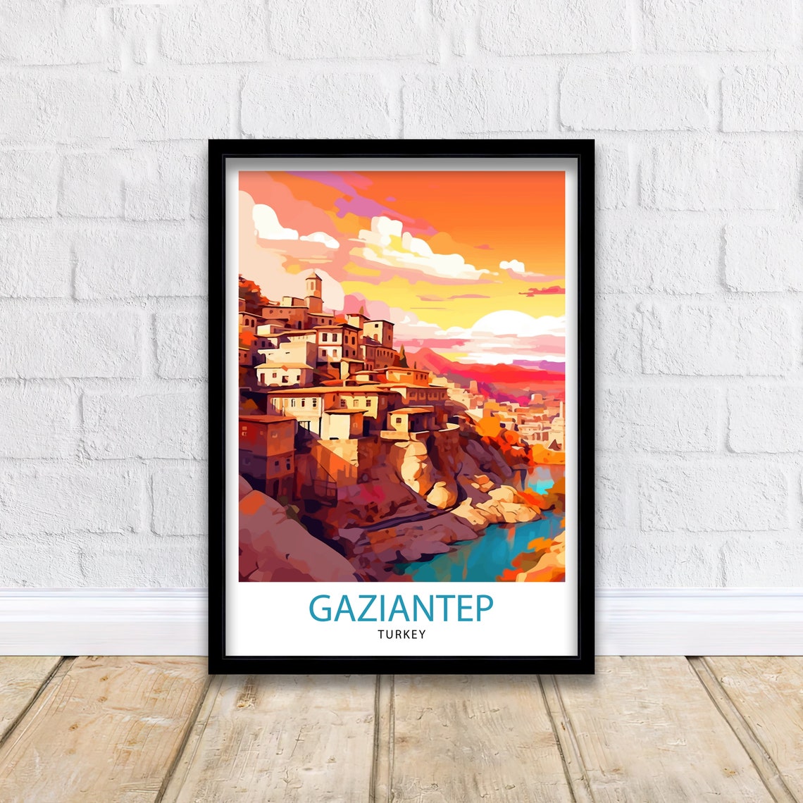 Gaziantep Turkey Travel Print Gaziantep Wall Decor Gaziantep Poster Turkey Travel Prints Gaziantep Art Print Gaziantep Illustrationgaziantep - Image 2