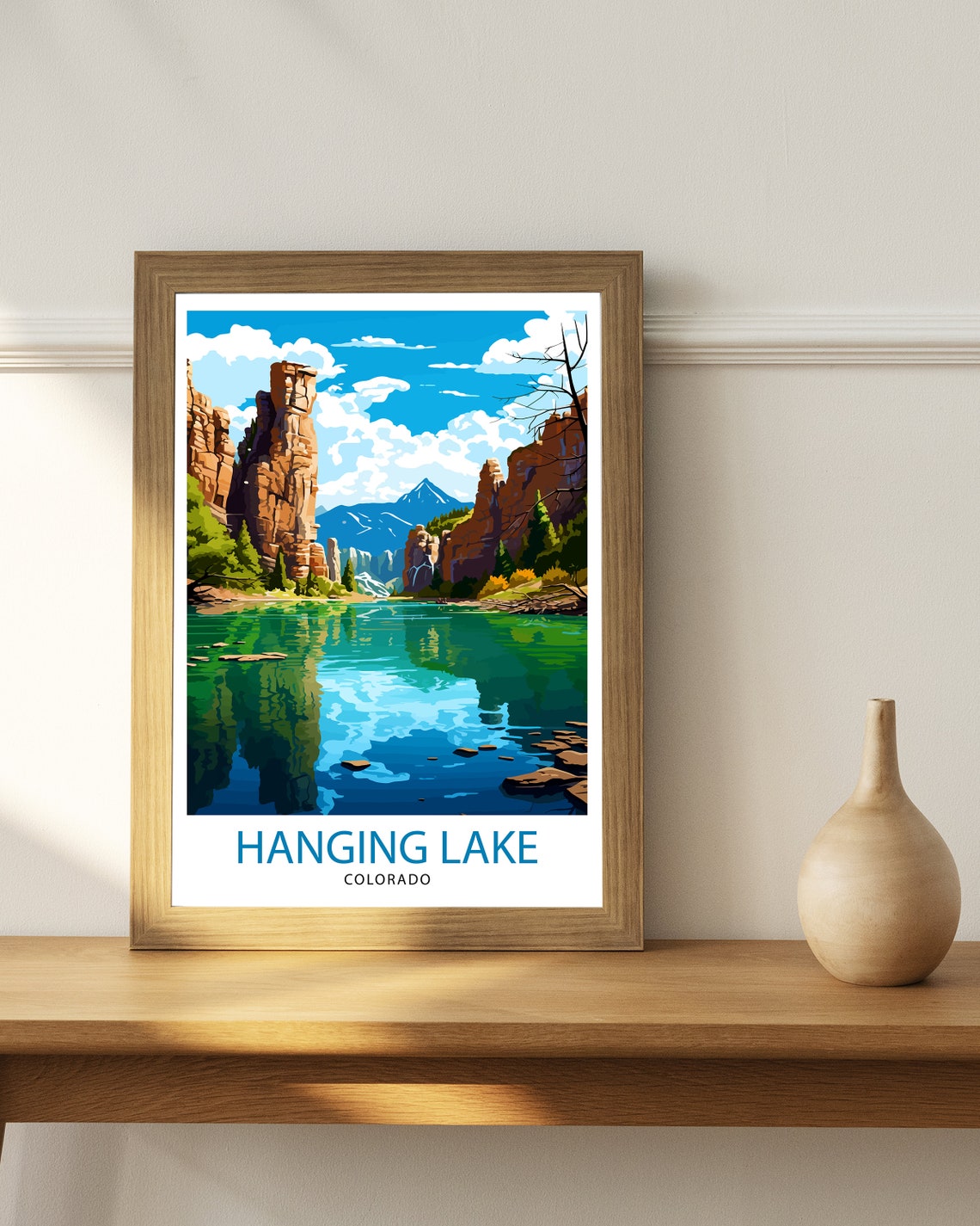 Hanging Lake Colorado Travel Print Colorado Wall Decor Hanging Lake Poster Rocky Mountain Travel Prints Colorado Art Print Hanging Lake - Image 2