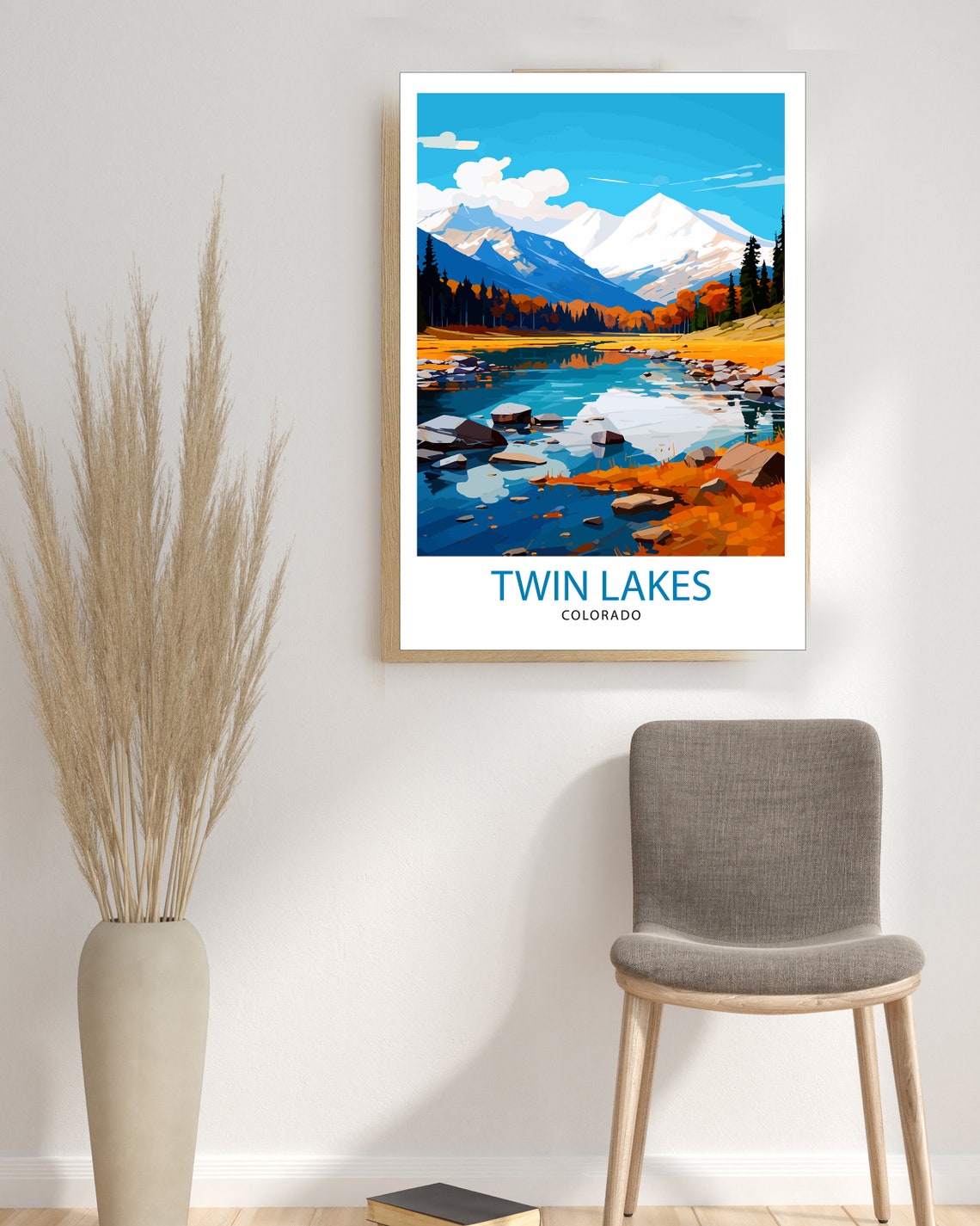Twin Lakes Colorado Travel Print Colorado Wall Decor Twin Lakes Poster Rocky Mountain Travel Prints Colorado Art Print Twin Lakes - Image 3