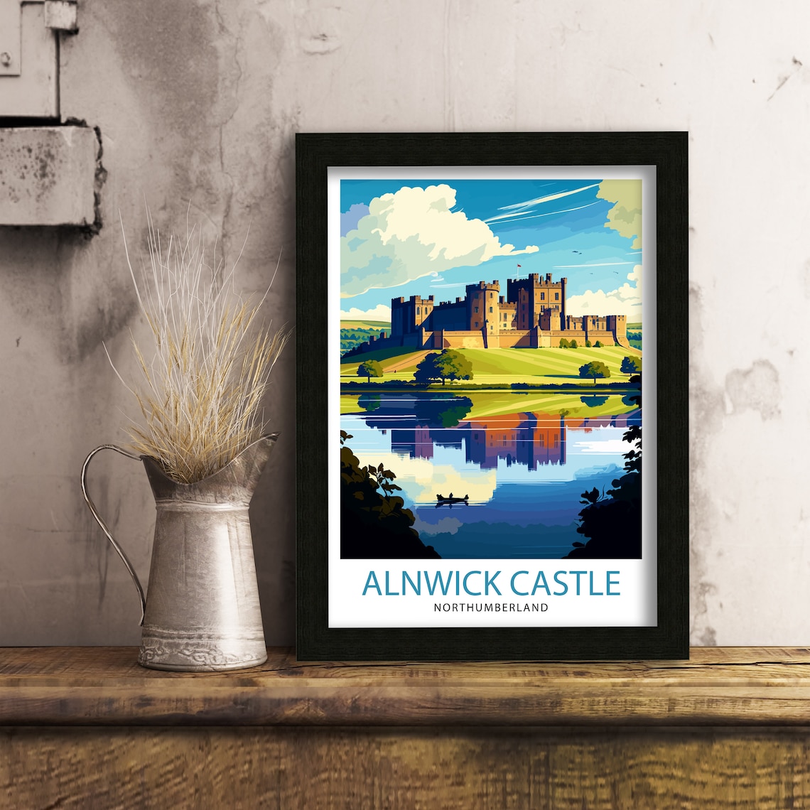 Alnwick Castle Travel Poster, Architecture Landmark - Image 2