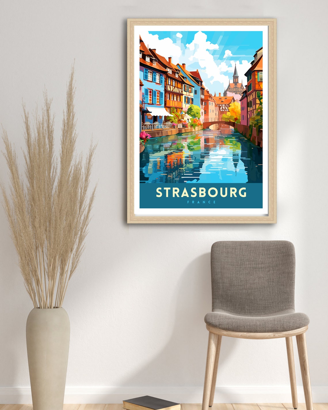 Strasbourg France Travel Print Wall Decor Wall Art Strasbourg Wall Hanging Home Dcor Strasbourg Gift Art Lovers France Art Lover Gift Print - Image 2