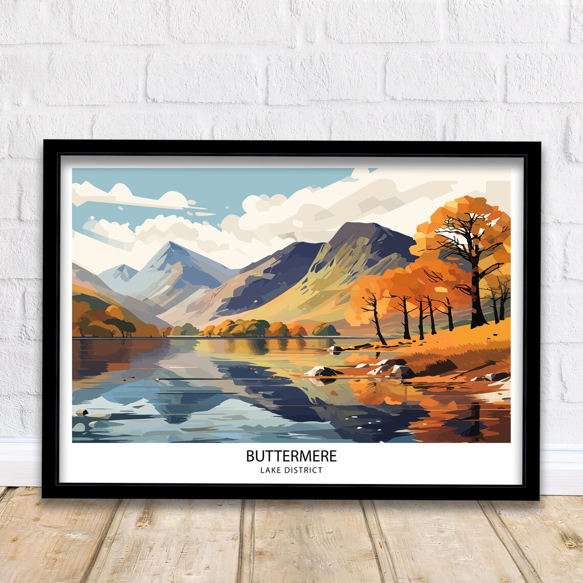Buttermere Lake District Travel Poster, Lake District