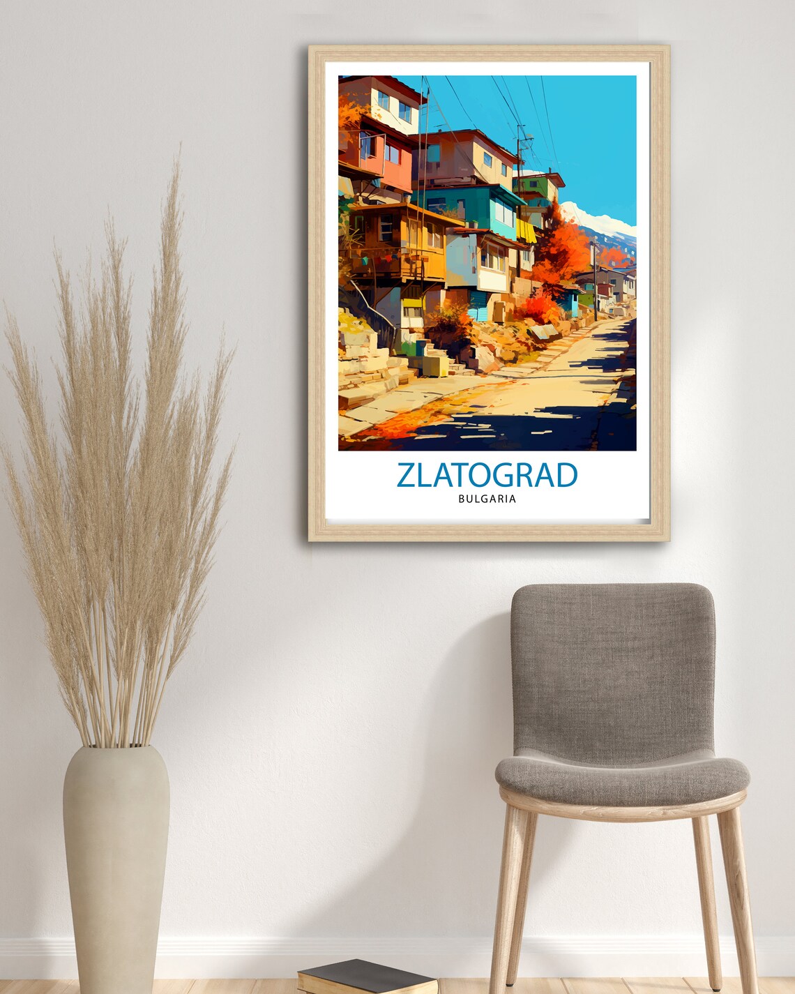 Zlatograd Bulgaria Traditional Village Colorful Street Poster - Image 2