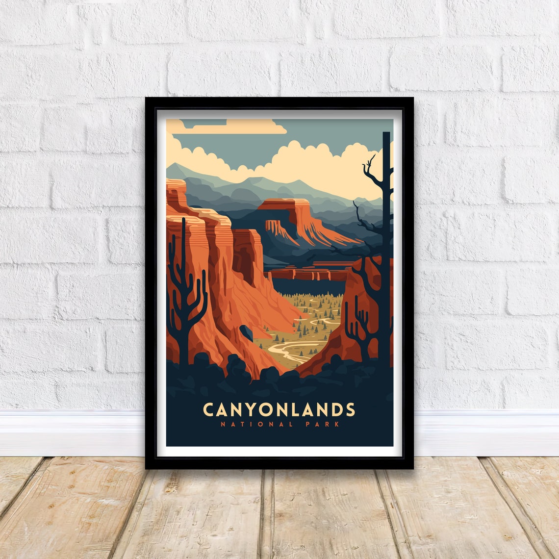 Canyonlands National Park Utah Red Rock Desert Retro Travel Poster - Image 2