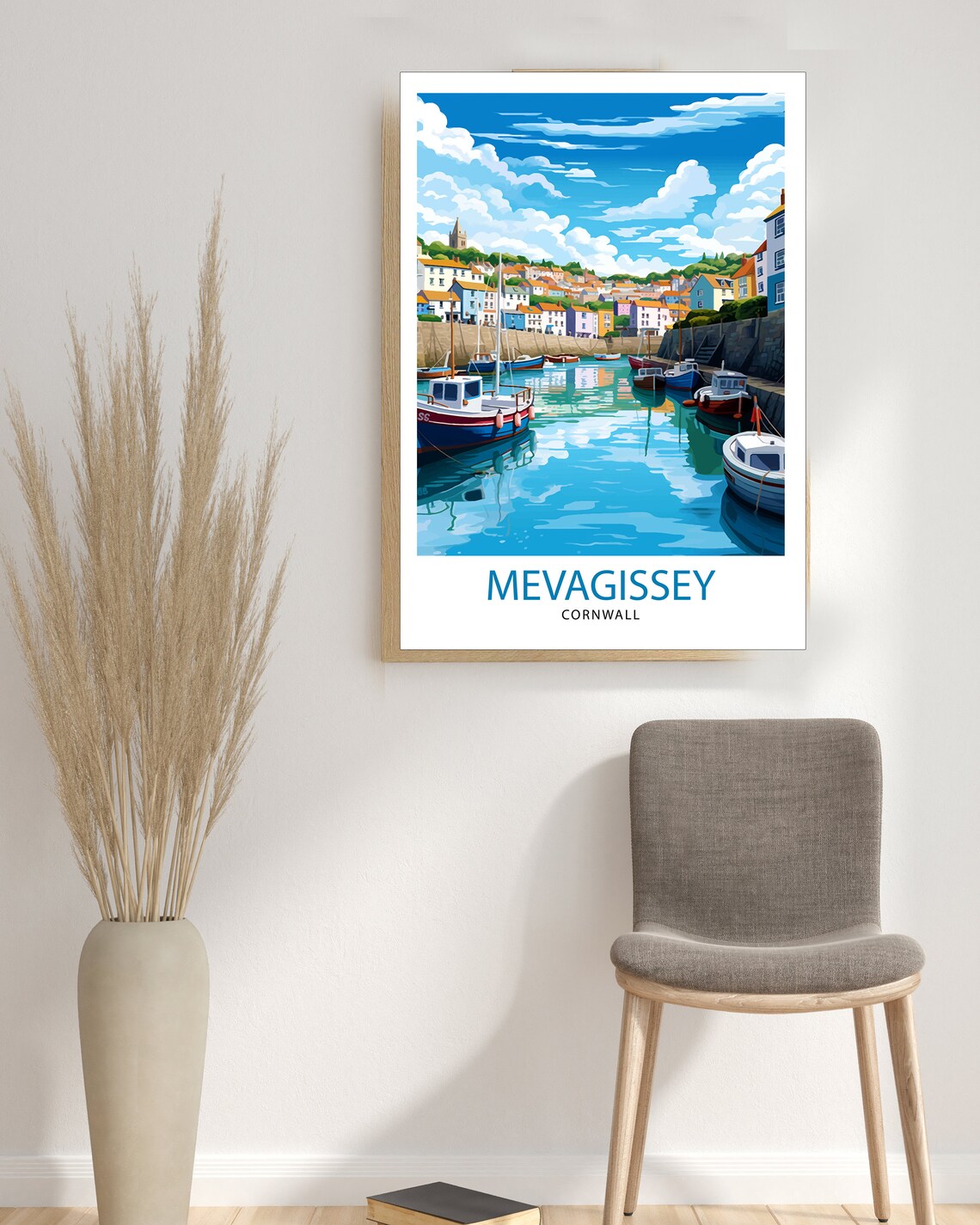 Mevagissey Cornwall Travel Poster, Place Decor - Image 3
