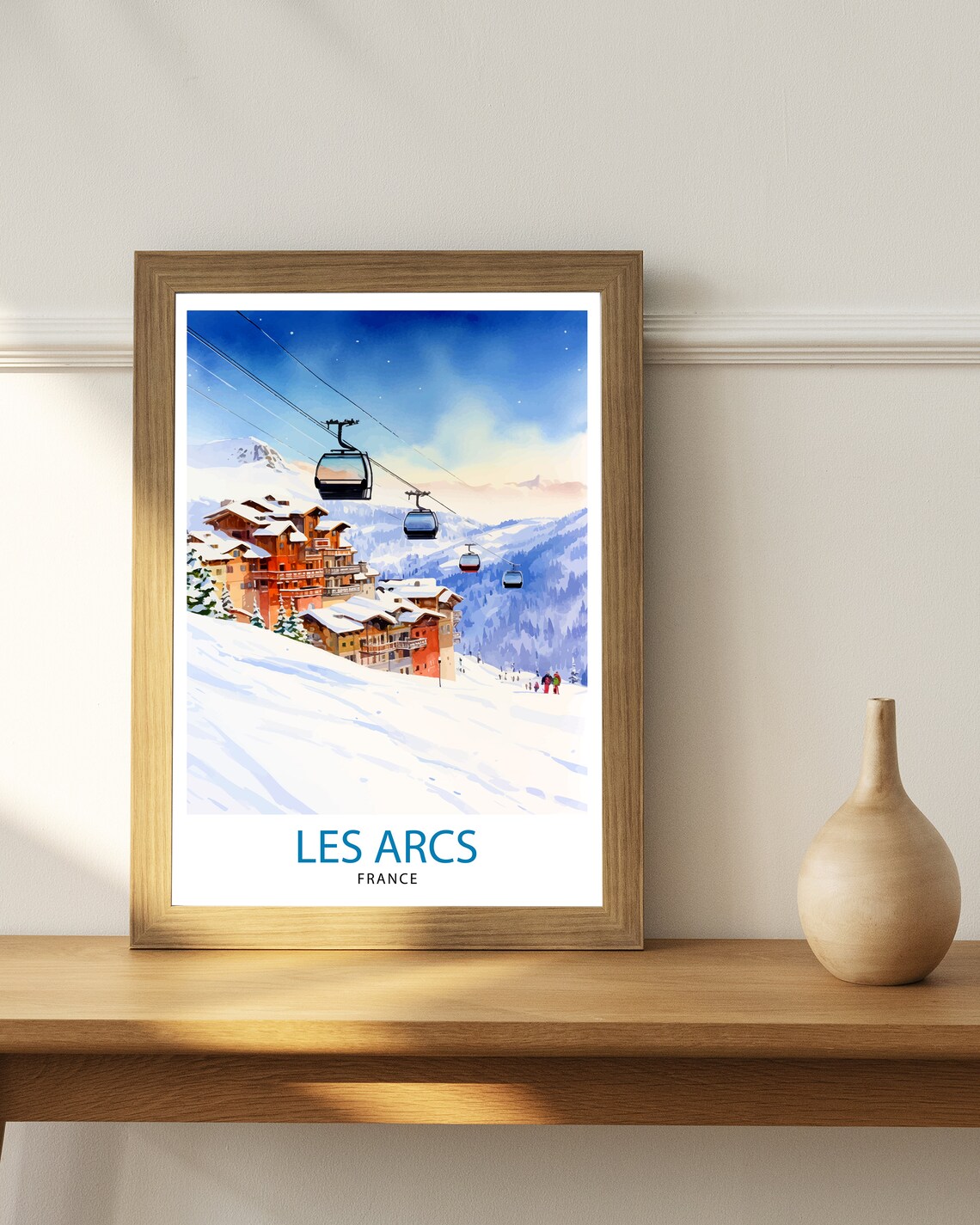 Les Arcs France Travel Poster, Ski Resort Decor - Image 2