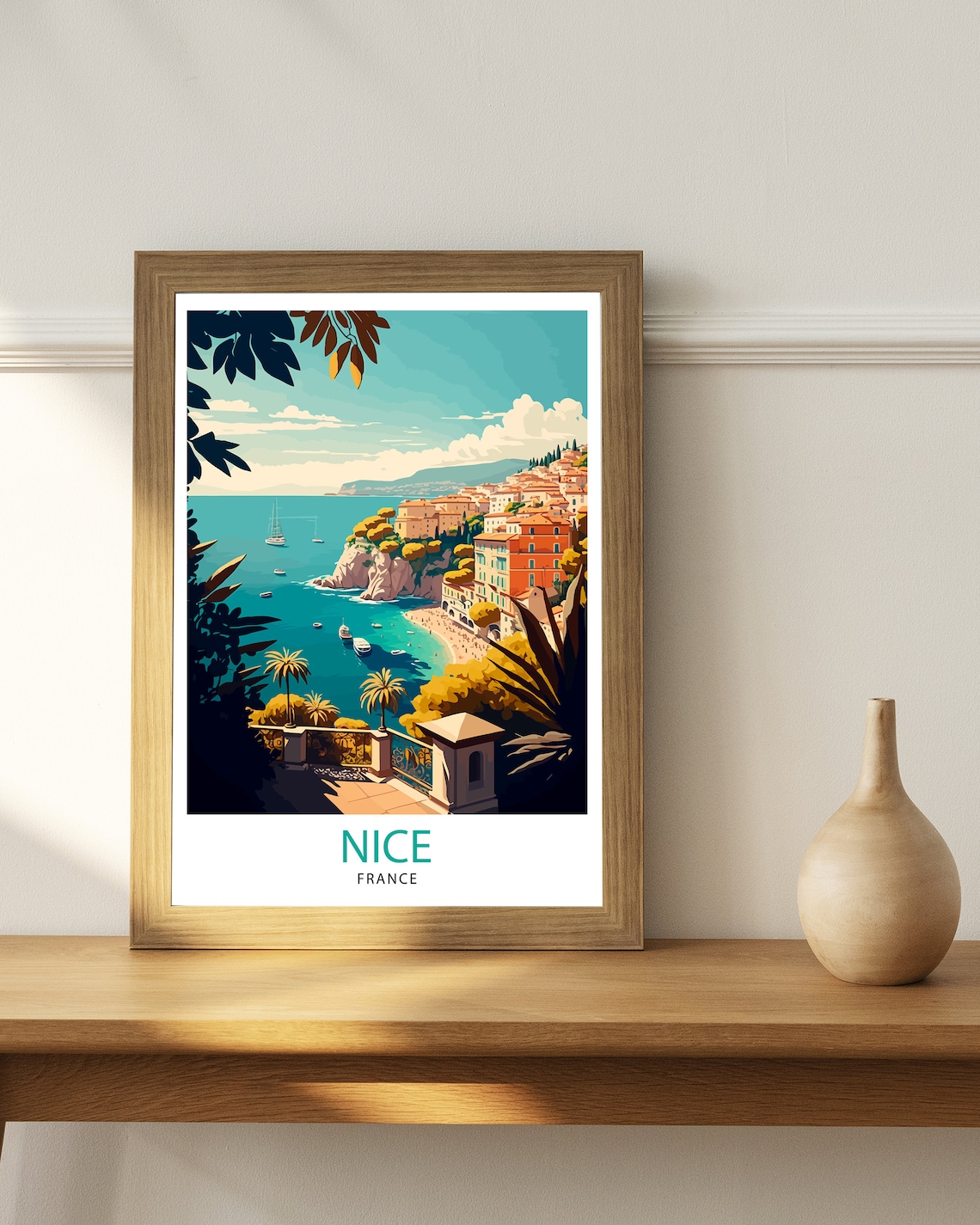 Nice France Travel Poster, French Riviera Decor - Image 3