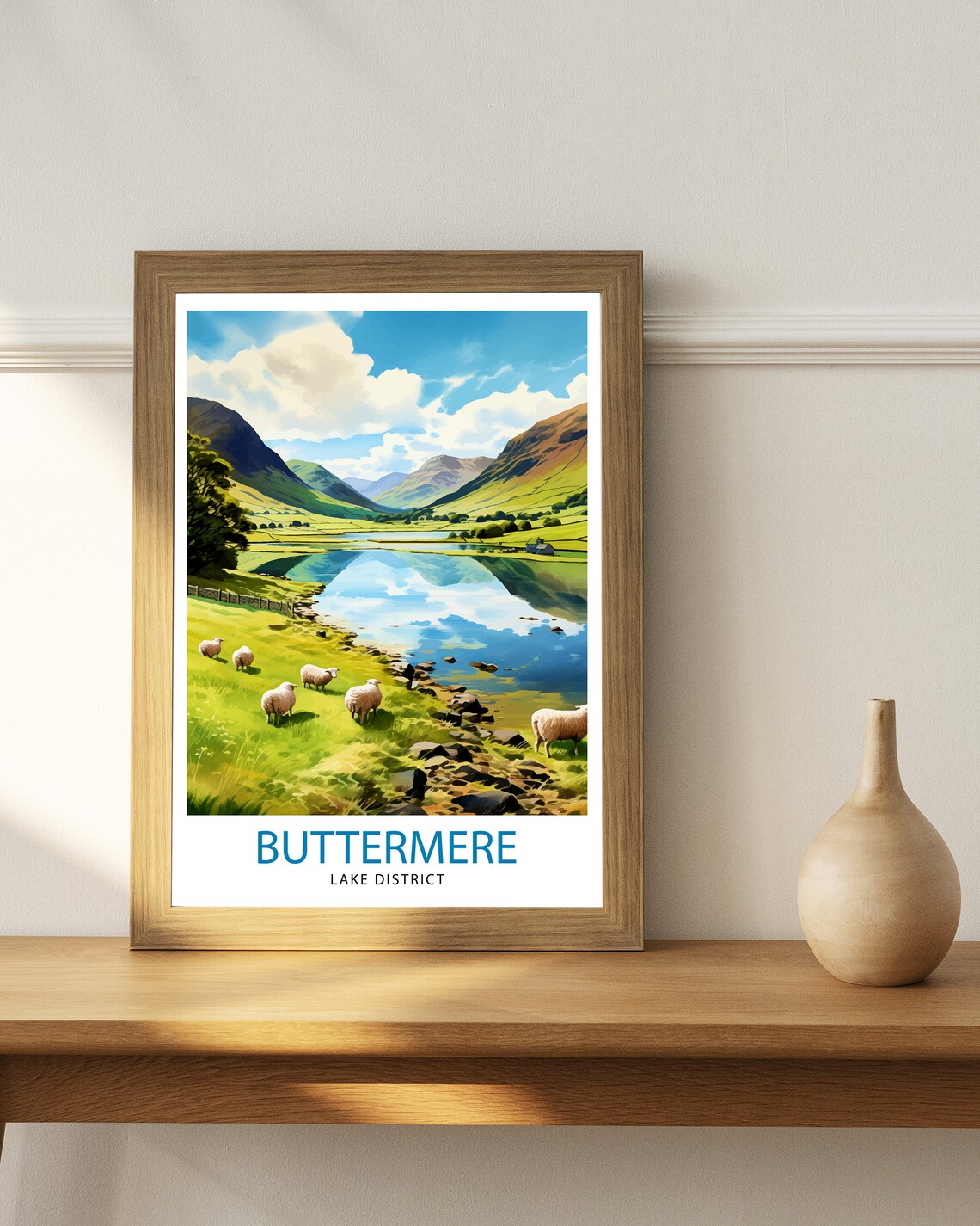Buttermere Lake District Travel Poster, Wall Decor - Image 2