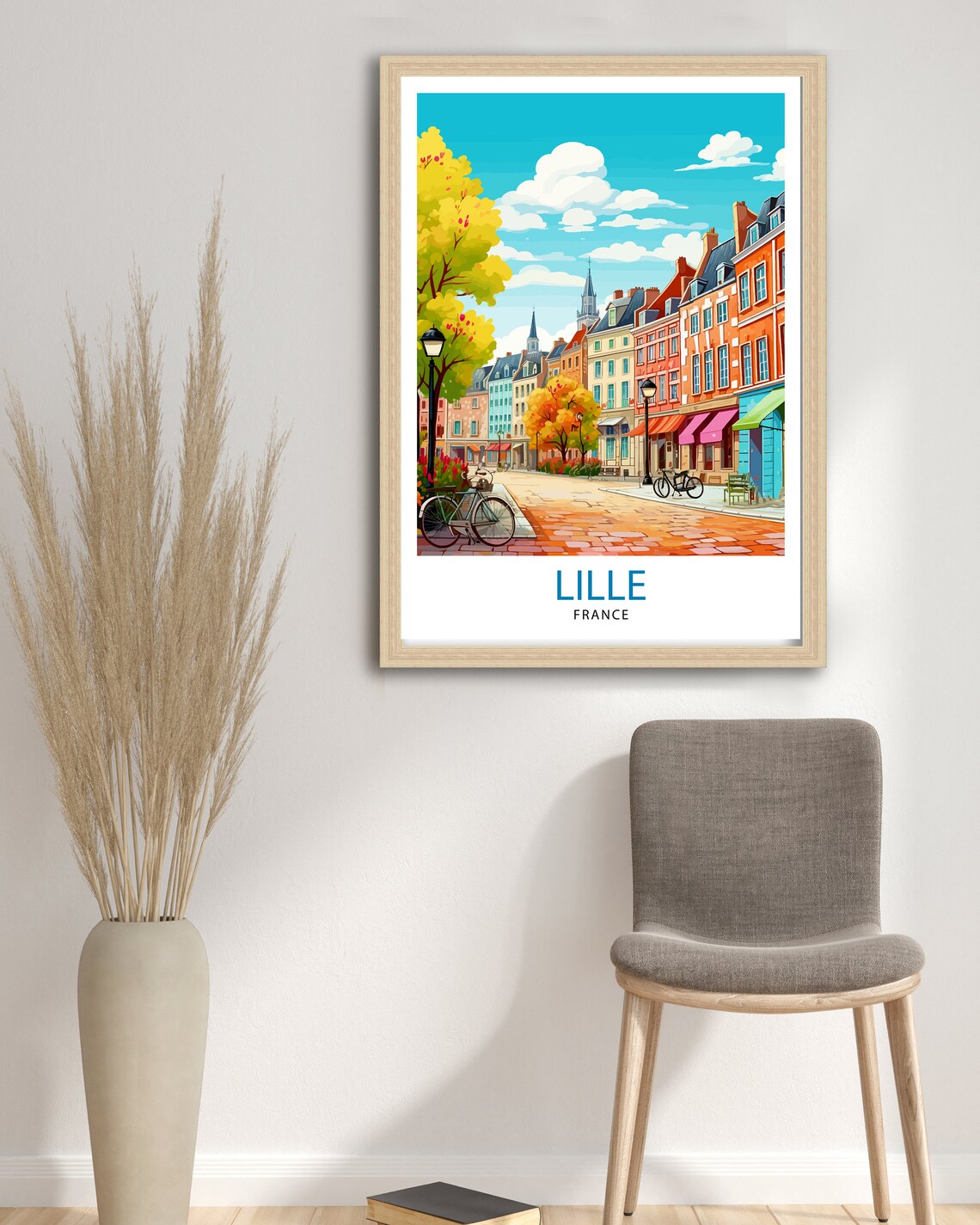 Lille France Vintage Travel Poster, Place Art Print - Image 3