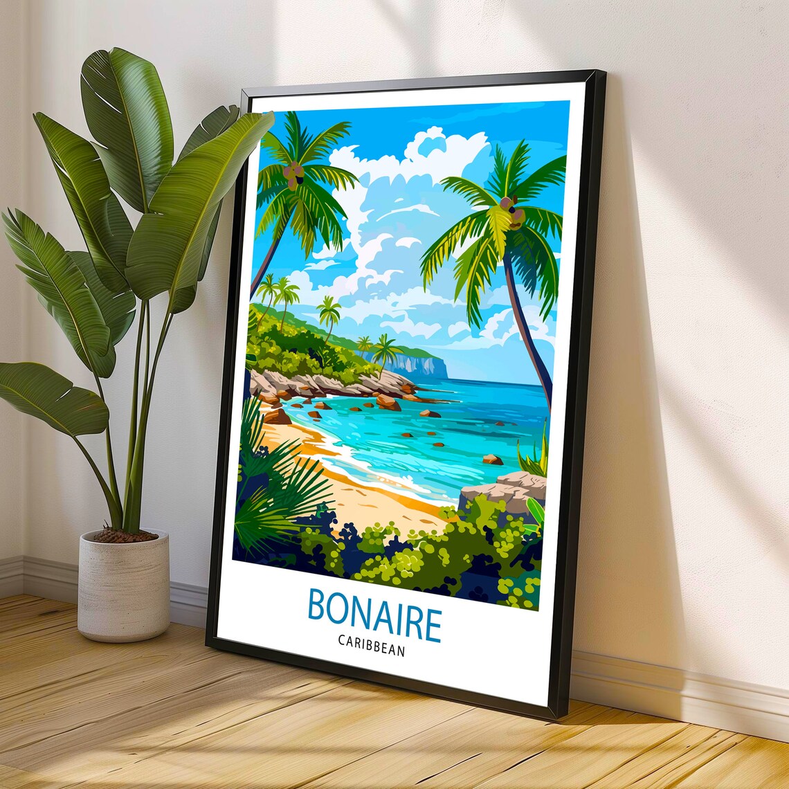 Bonaire Caribbean Travel Poster, Island Wall Decor - Image 3