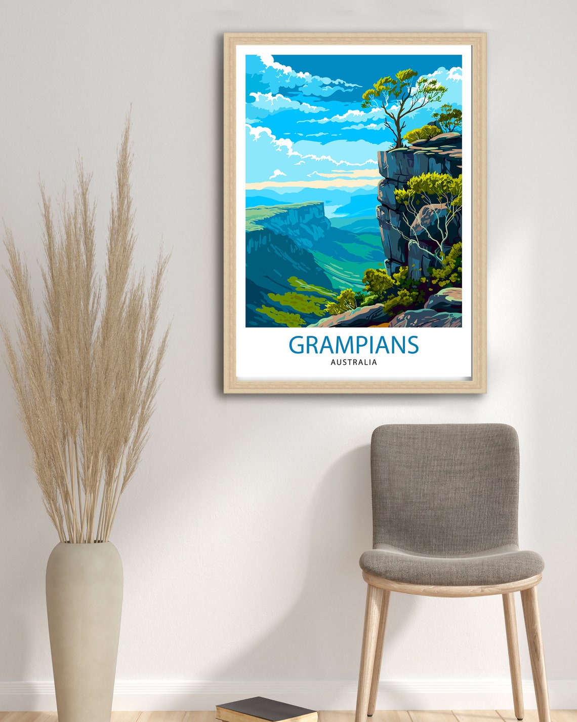 Grampians Australia Sandstone Cliffs Valley Overlook Scenic Poster - Image 2