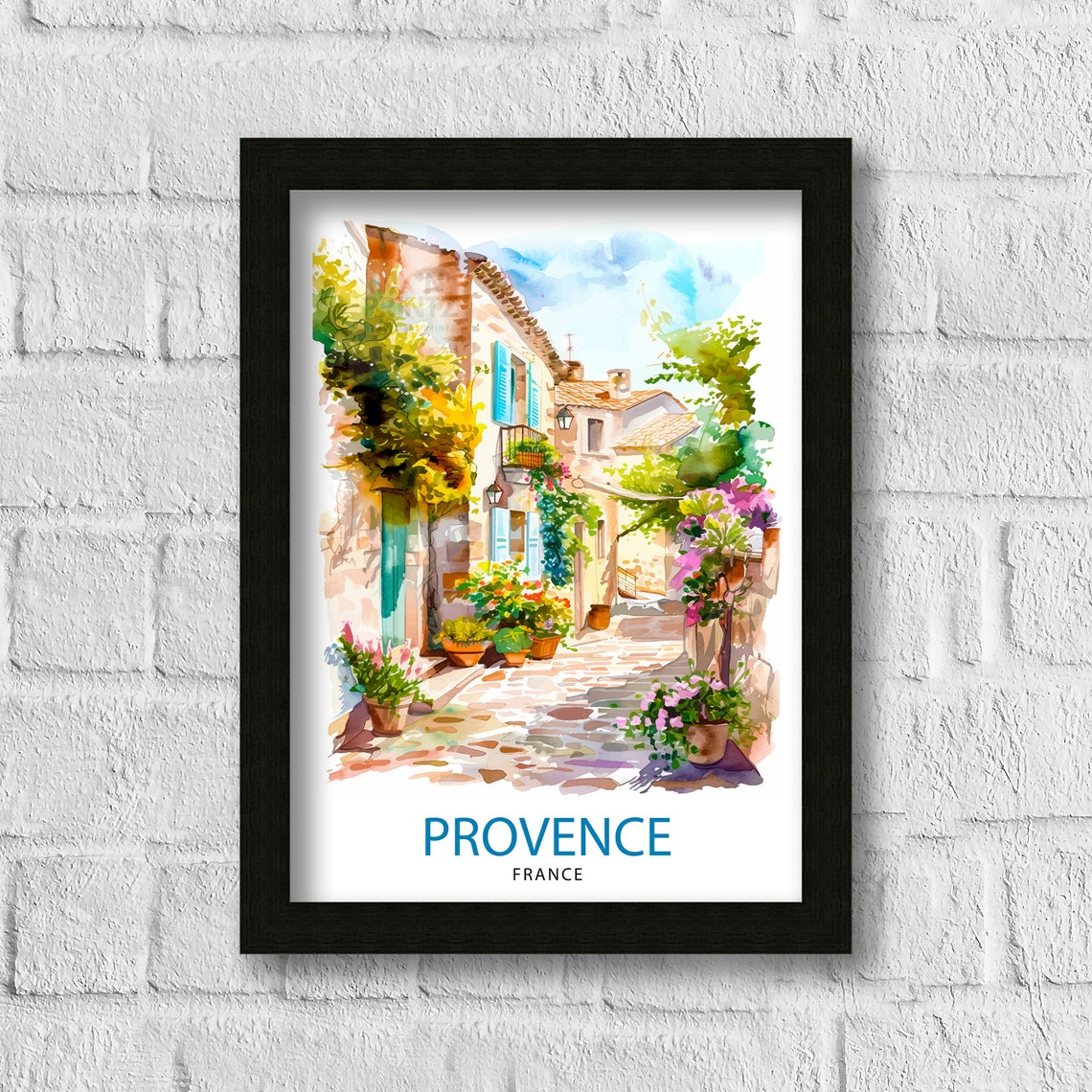 Provence France Travel Print Provence Wall Decor Provence Home Living Decor Provence France Illustration Travel Poster Gift For Provence - Image 3