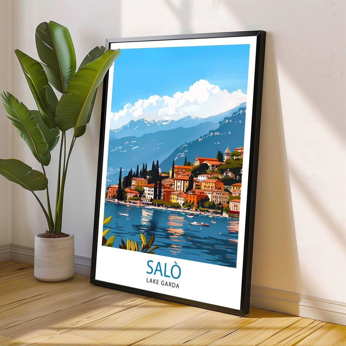Lake Garda Italy Travel Poster, Salo Wall Decor - Image 2