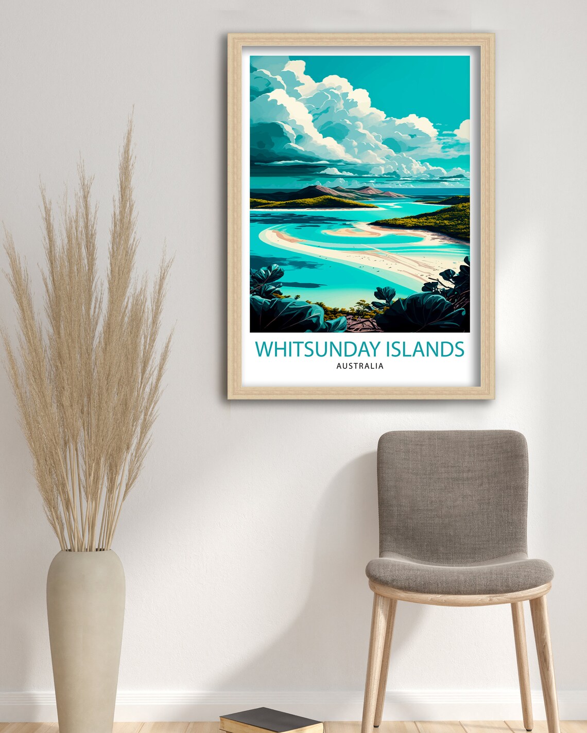 Whitsunday Australia Travel Poster, Australian Illustration - Image 3