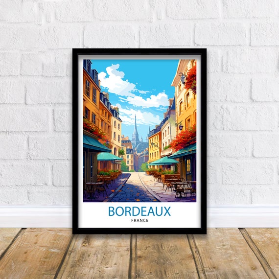 Bordeaux France Travel Poster, Place-Inspired Wall Art