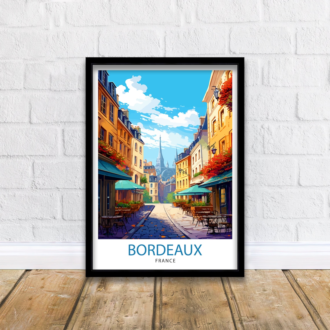 Bordeaux France Travel Poster, Place-Inspired Wall Art