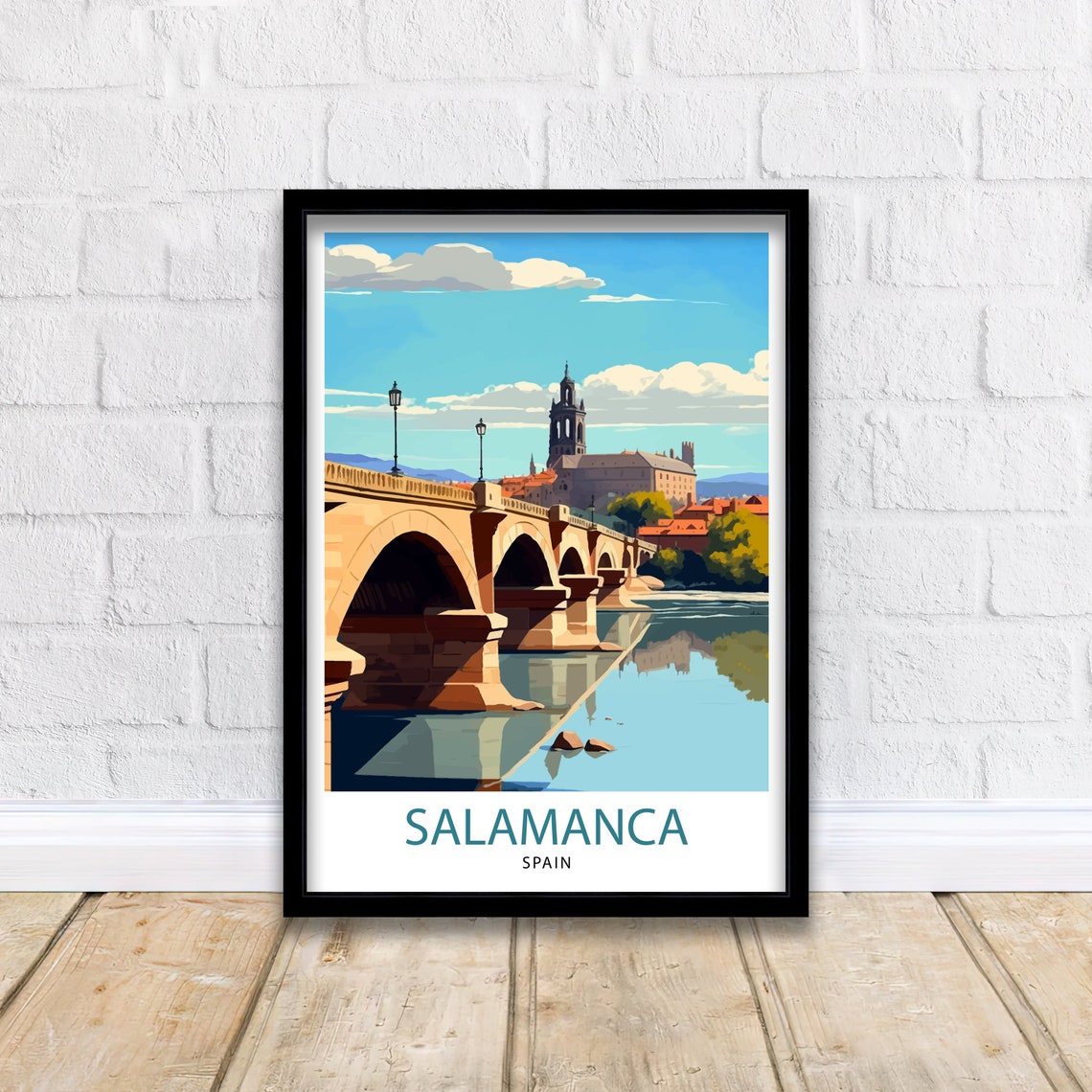 Salamanca Spain Travel Print Salamanca Wall Art Salamanca Illustration Spain Travel Poster Salamanca Gift Spain Home Decor - Image 3