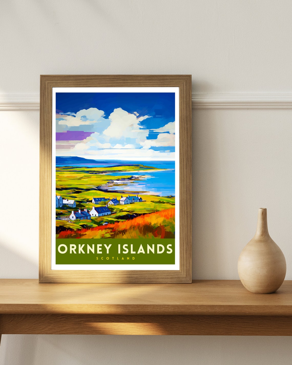 Orkney Islands Scotland Coastal Village Turquoise Seaside Poster - Image 2
