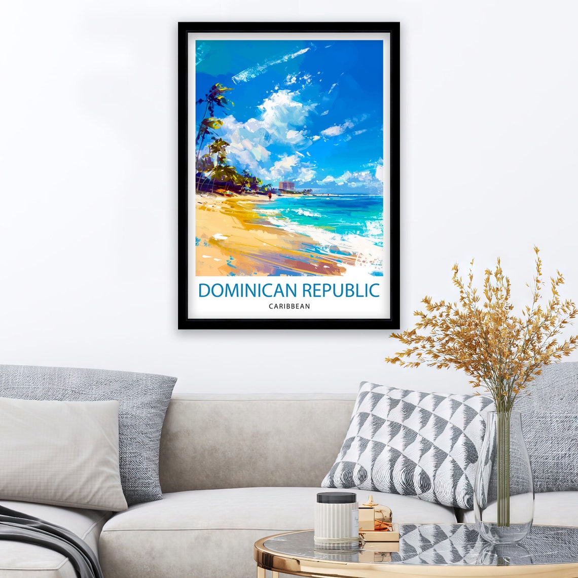Dominican Republic Travel Print Dominican Republic Wall Art Dominican Republic Poster Caribbean Travel Decor Dominican Republic Souvenir - Image 2
