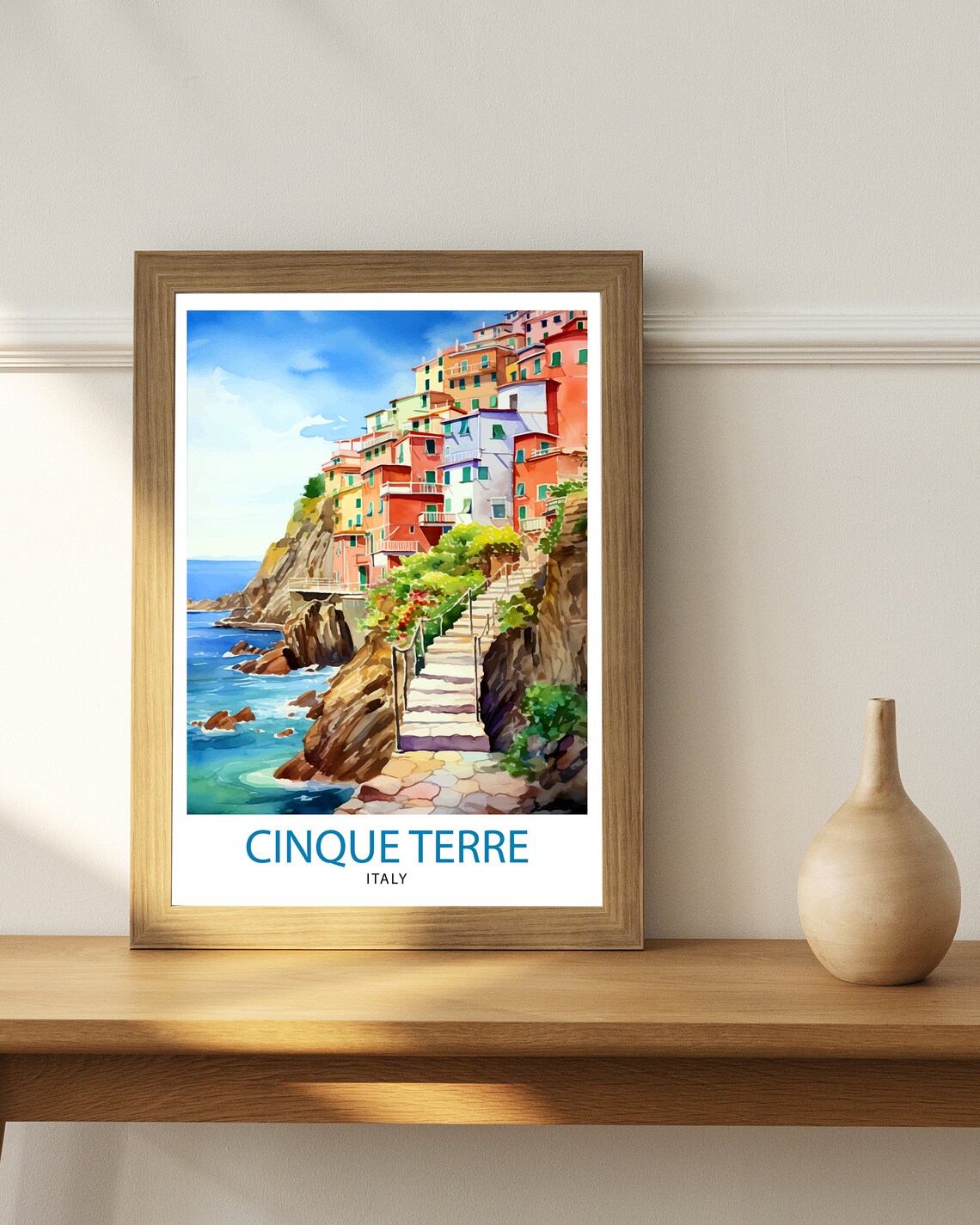 Cinque Terre Italy Travel Poster, Travel Decor - Image 2