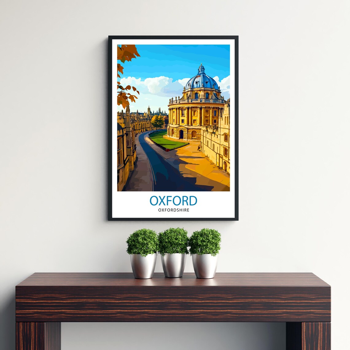 Oxford England Travel Poster, Oxford University Decor - Image 3
