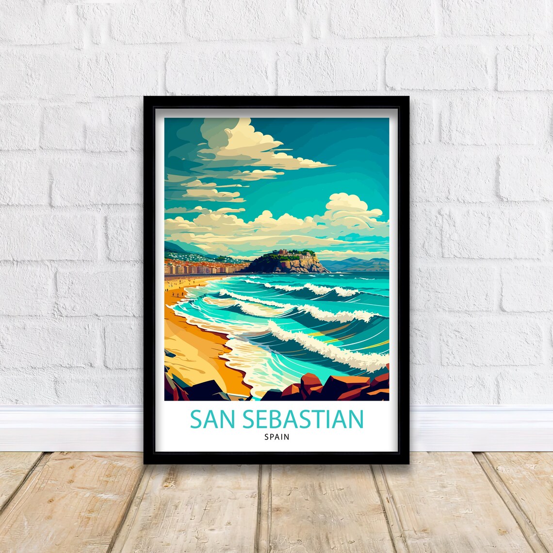 San Sebastian Travel Print Spain Home Decor Poster - Image 2