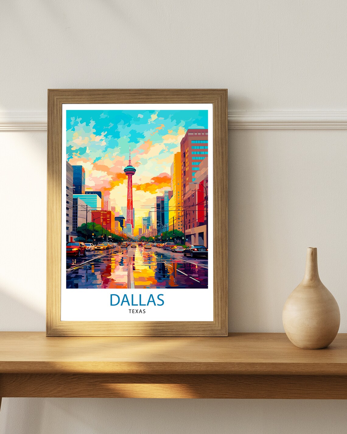 Dallas Texas Travel Print, USA Travel Poster - Image 2