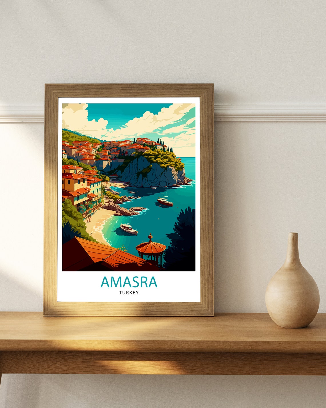 Amasra Turkey Travel Print Amasra Wall Art Amasra Home Living Decor Turkey Illustration Travel Poster Gift For Turkey Lovers Turkey Home - Image 3