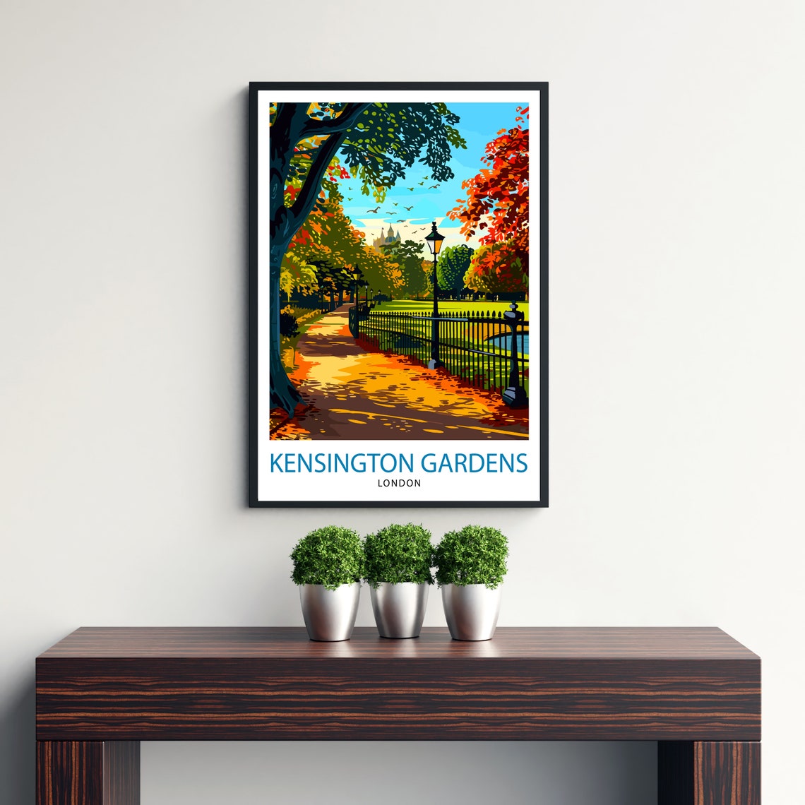 Kensington Gardens London Travel Print Wall Decor Wall Art Kensington Gardens Wall Hanging Home Dcor Kensington Gardens Gift Art Lovers Uk - Image 3