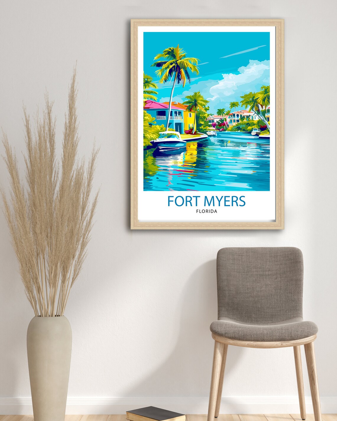 Fort Myers Beach Florida Travel Poster, Beach Art Print - Image 2