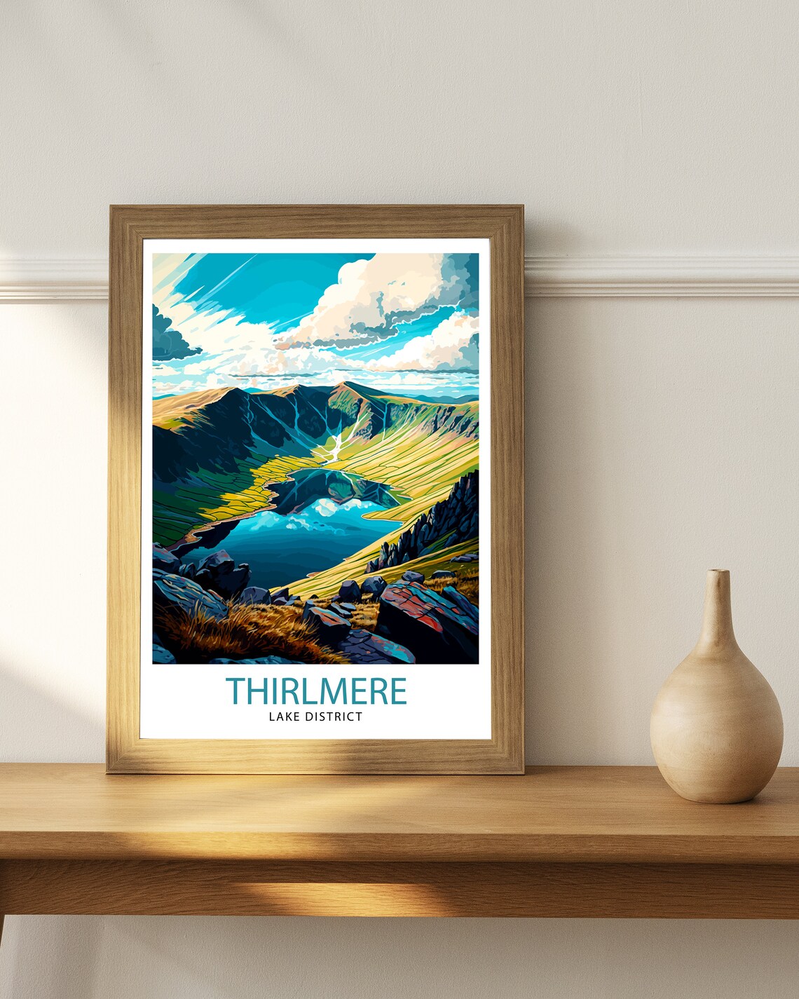 Thirlmere Lake District Travel Poster, Lake District - Image 2