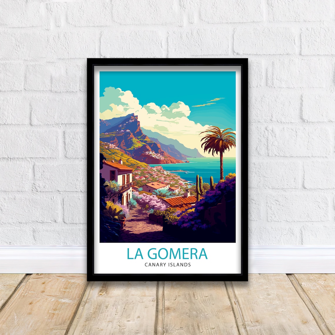La Gomera Spain Travel Poster, Spain Home Decor - Image 3