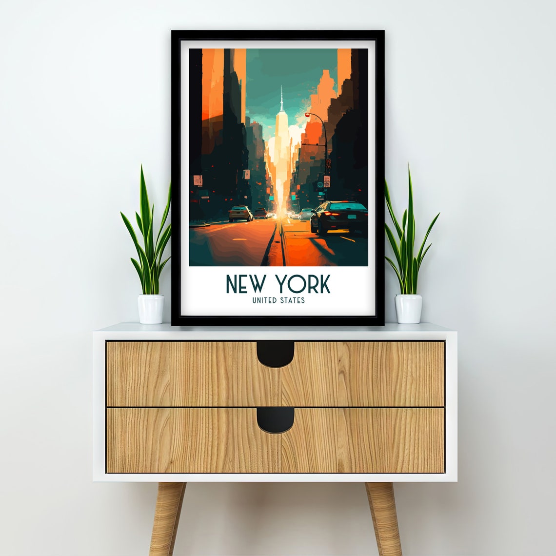 New York Travel Print Nyc Wall Art New York City Illustration Travel Poster Gift For New York Lovers New York Home Decor - Image 2