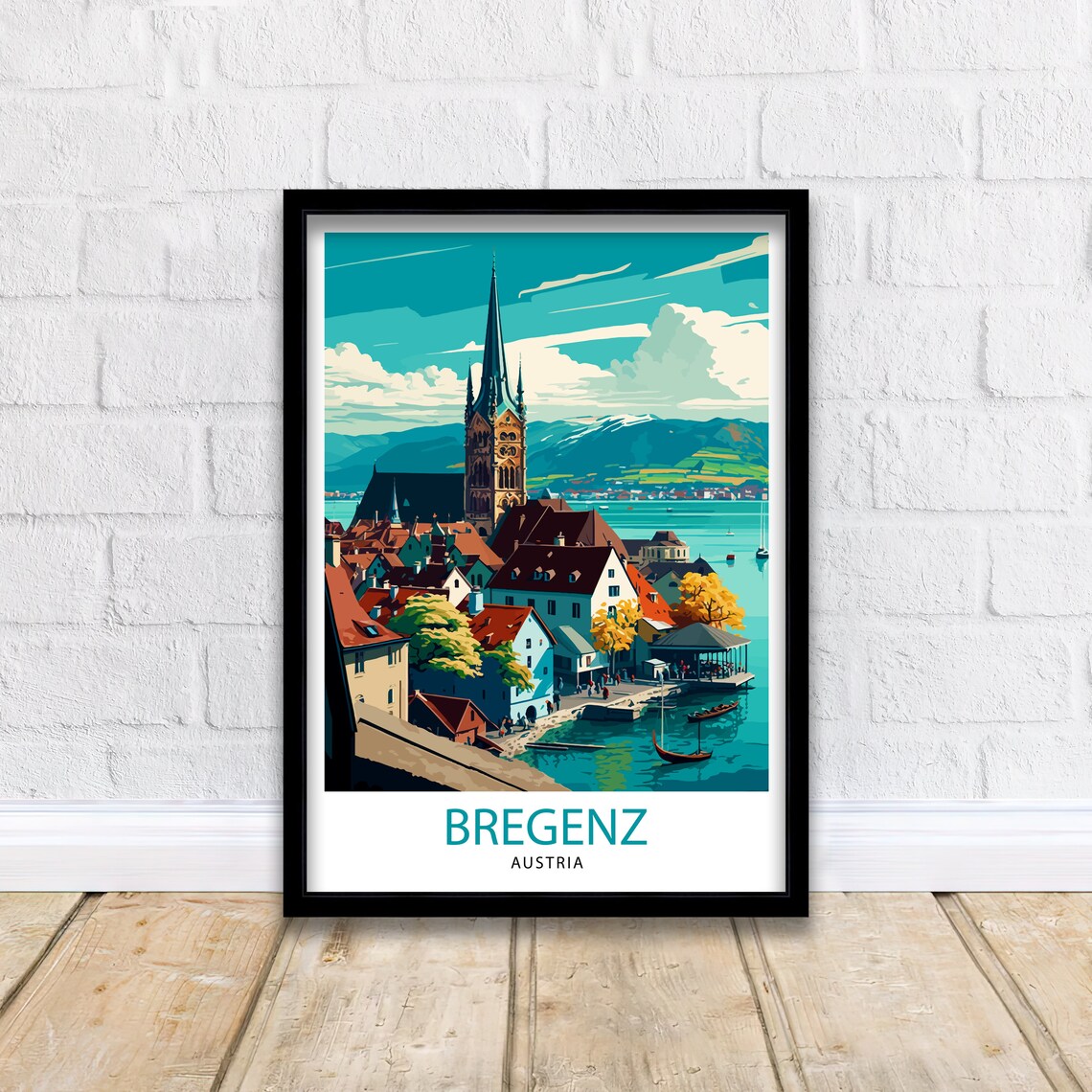 Bregenz Austria Travel Poster, Europe Wall Art Print - Image 2
