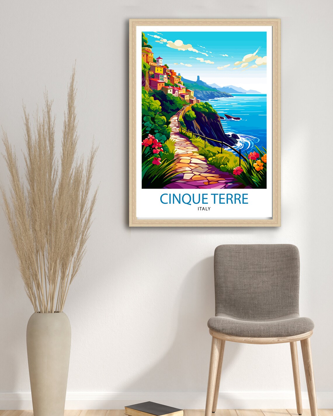 Cinque Terre Italy Travel Poster, Europe Wall Decor - Image 3